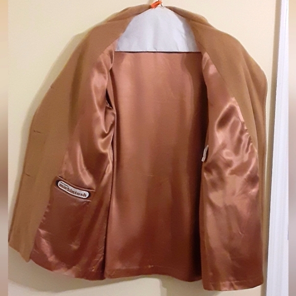 Women's Wool New England Machintosh Beige Peacoat (L) - Picture 4 of 16